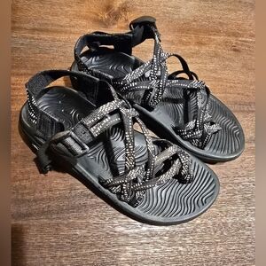 Chaco Womens Classic Sandal Size 7 Black Adjustable Strap Casual Sporty